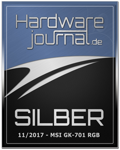 MSI GK 701 RGB Silber award
